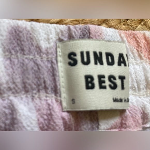 Aritzia | Sunday Best Malcolm Shorts Floral Watercolor Pebble Crepe Lined Size S - Picture 9 of 15